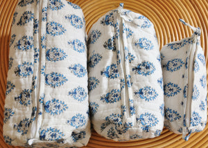 Ambar Handblock Vanity Bags - Set of 3