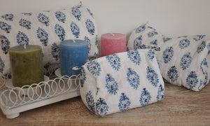 Ambar Handblock Vanity Bags - Set of 3