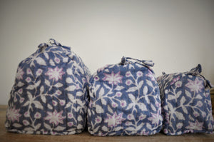 Gulistan Handblock Vanity Bags - Set of 3