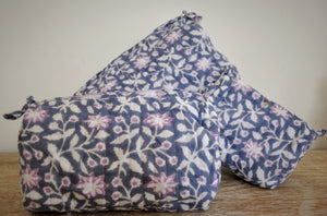 Gulistan Handblock Vanity Bags - Set of 3