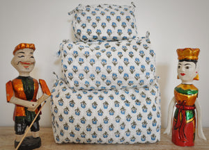 Gulshan Handblock Vanity Bags - Set of 3