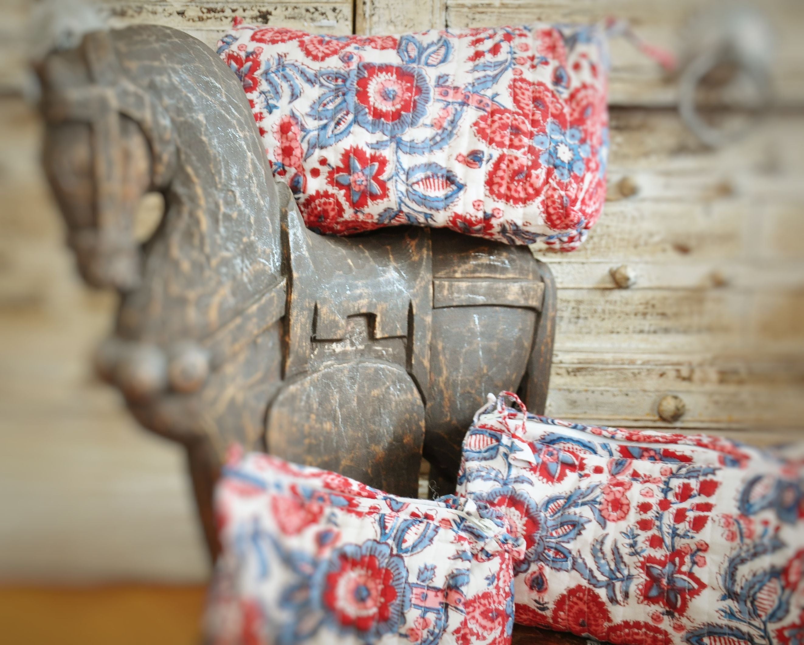 Dastoor Handblock Vanity Bags - Set of 3