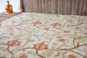 Tranquility Kantha Bedspread