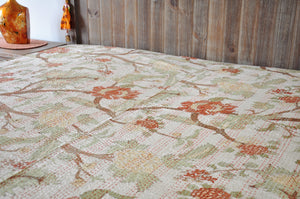 Tranquility Kantha Bedspread