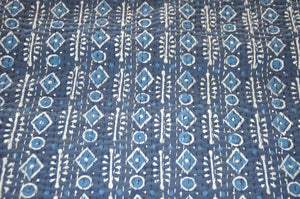 Indigo Mist Kantha Bedspread