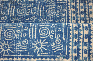 Constellation Kantha Bedspread