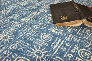Constellation Kantha Bedspread