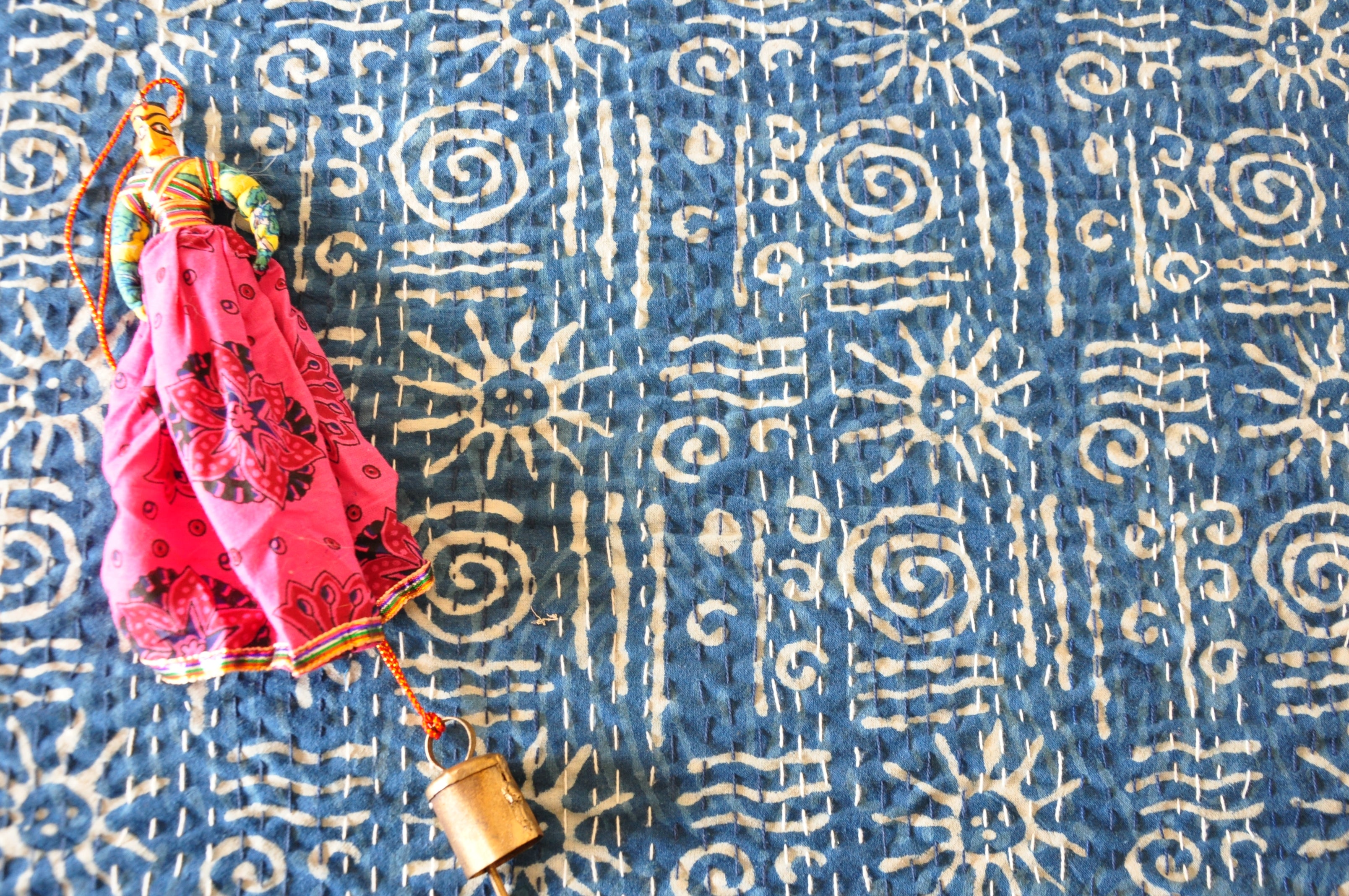 Constellation Kantha Bedspread