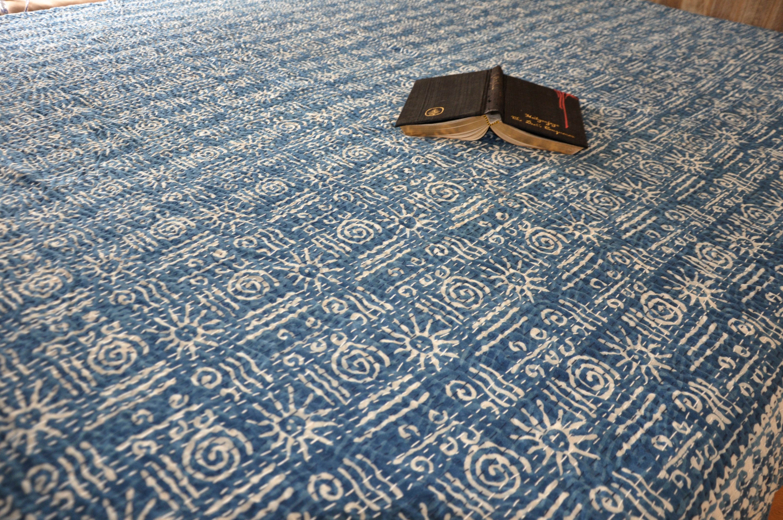 Constellation Kantha Bedspread