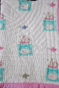 Aqua Dream - Soft Reversible Baby Quilt