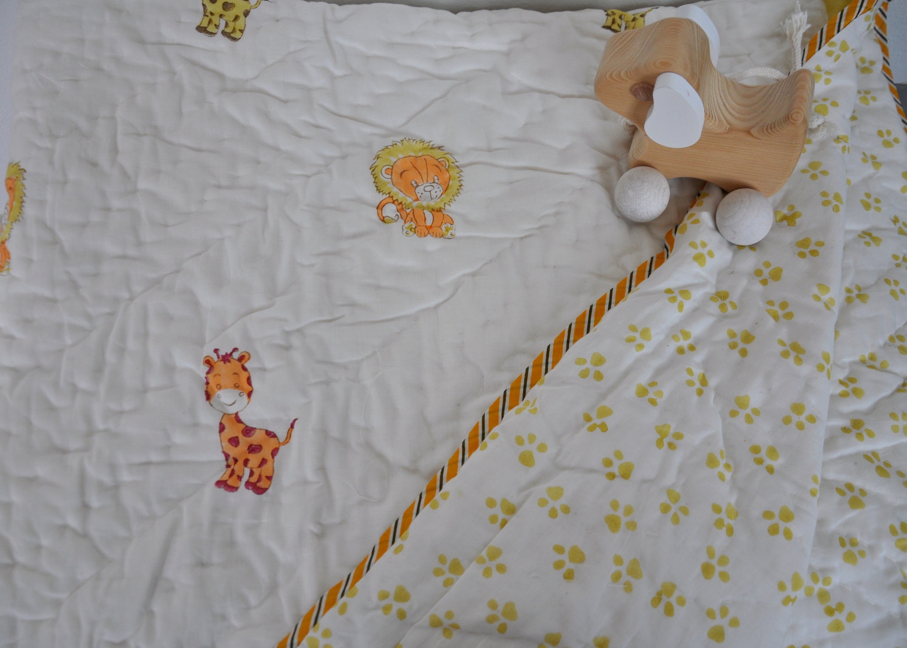 King of Jungle - Soft Reversible Baby Quilt