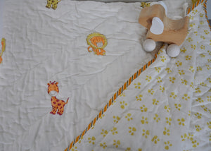 King of Jungle - Soft Reversible Baby Quilt