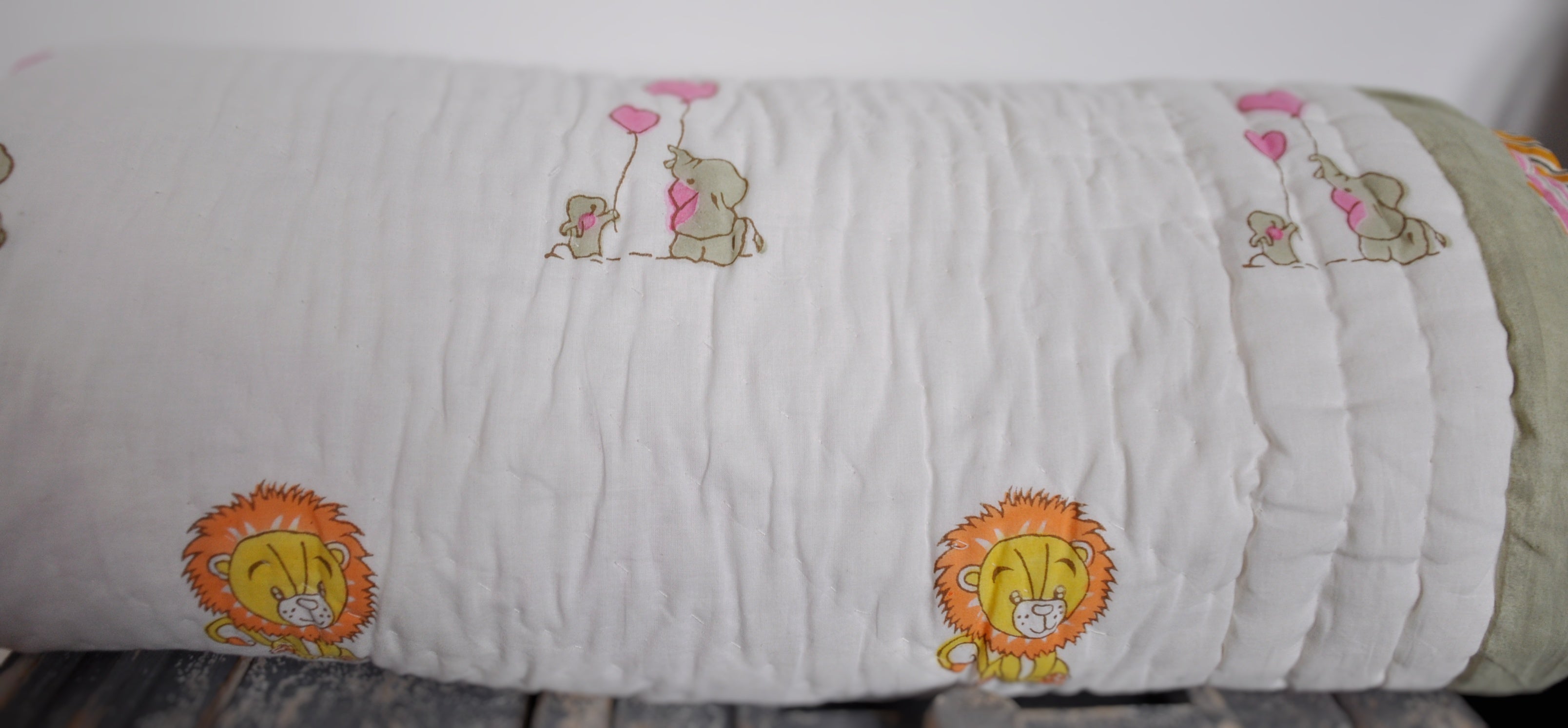 King of Jungle - Soft Reversible Baby Quilt