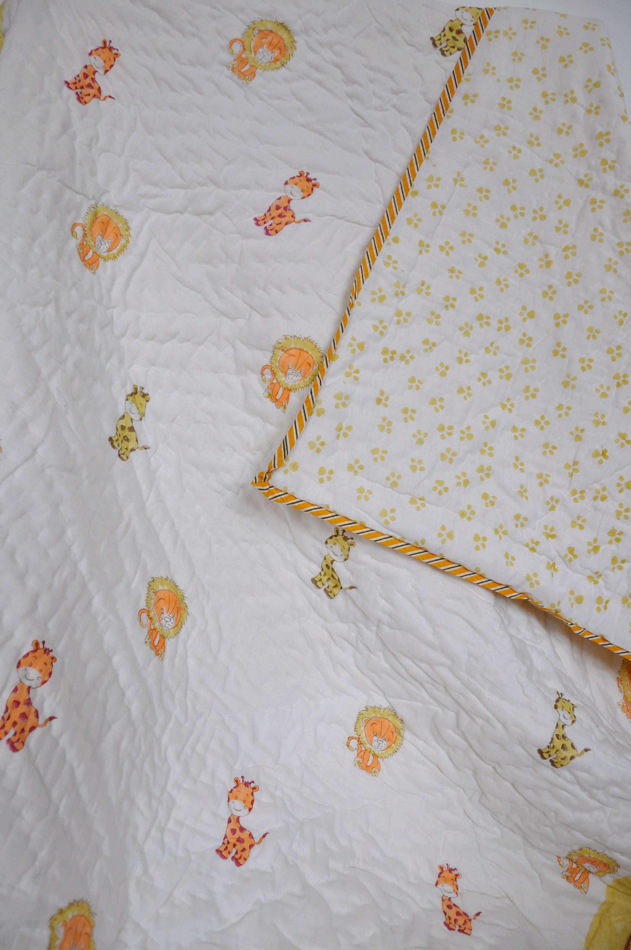 King of Jungle - Soft Reversible Baby Quilt