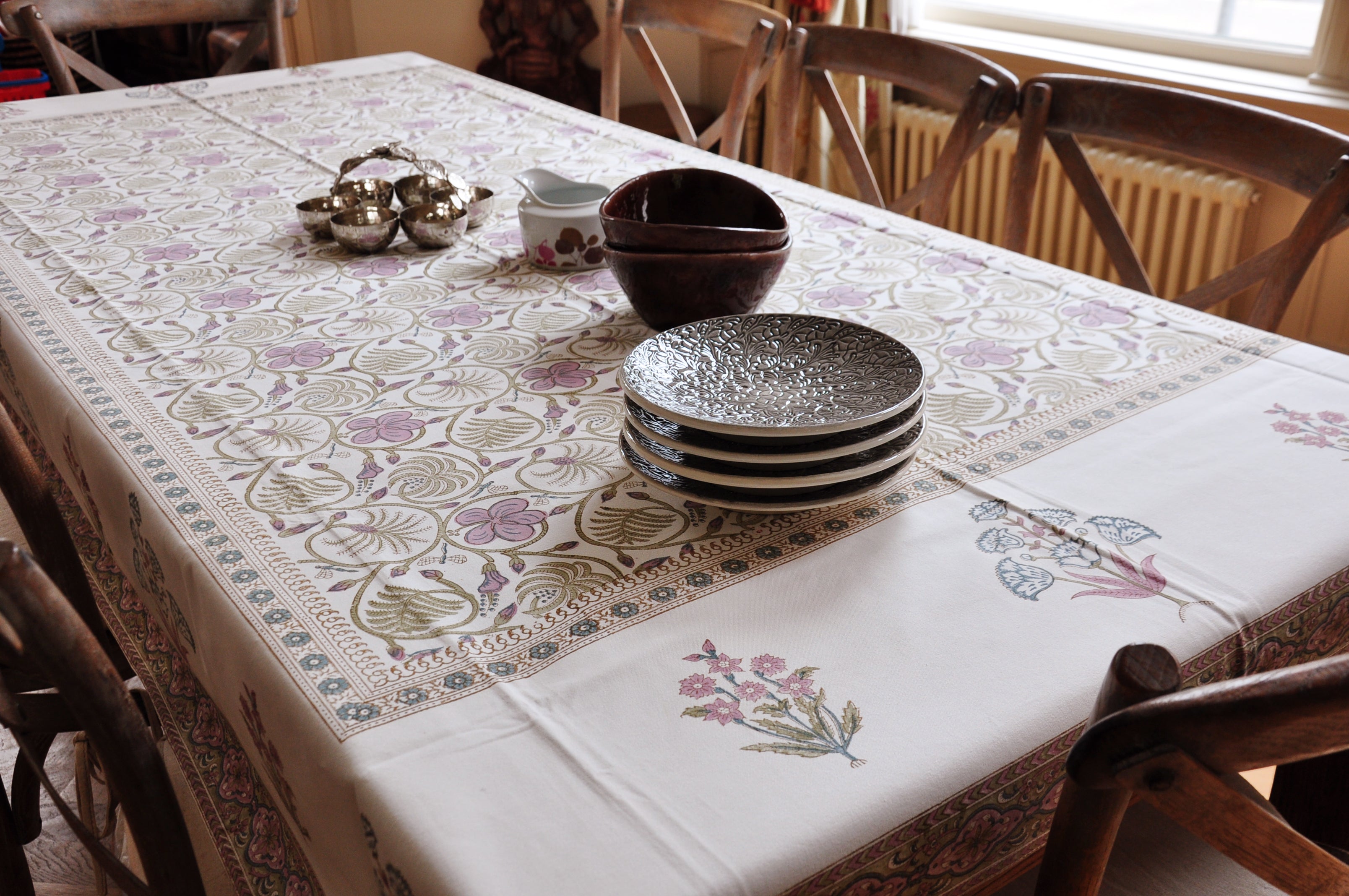 Purple Blossom Tablecloth
